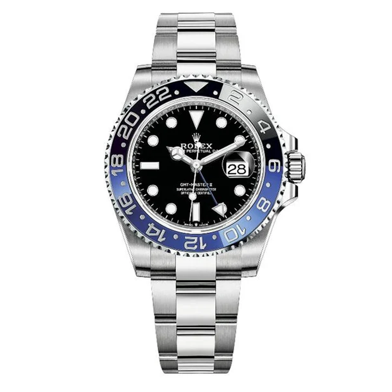 Rolex GMT-Master II Batman 40mm Oystersteel Black Dial Blue & Black Bezel Oyster Bracelet 126710BLNR