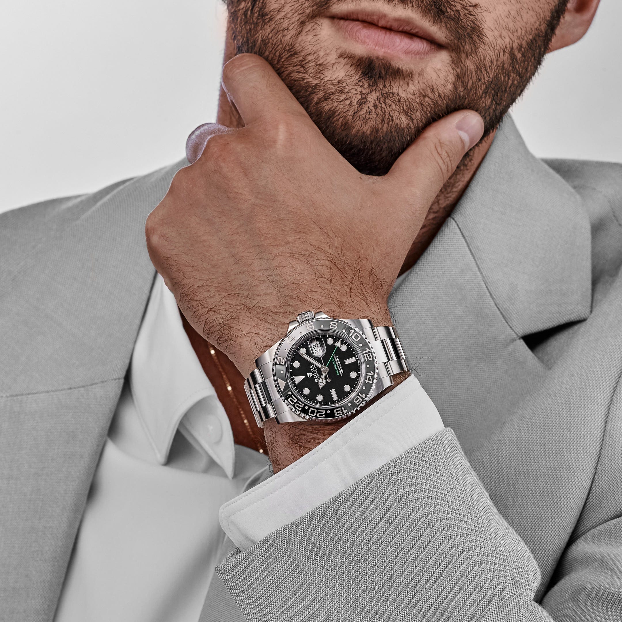 Rolex GMT-Master II 126710GRNR, — Black Dial, (Bruce Wayne) — view 3