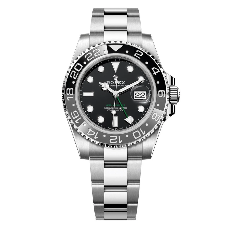 Rolex GMT-Master II Bruce Wayne 40mm Oystersteel Black Dial Grey & Black Bezel Oyster Bracelet 126710GRNR