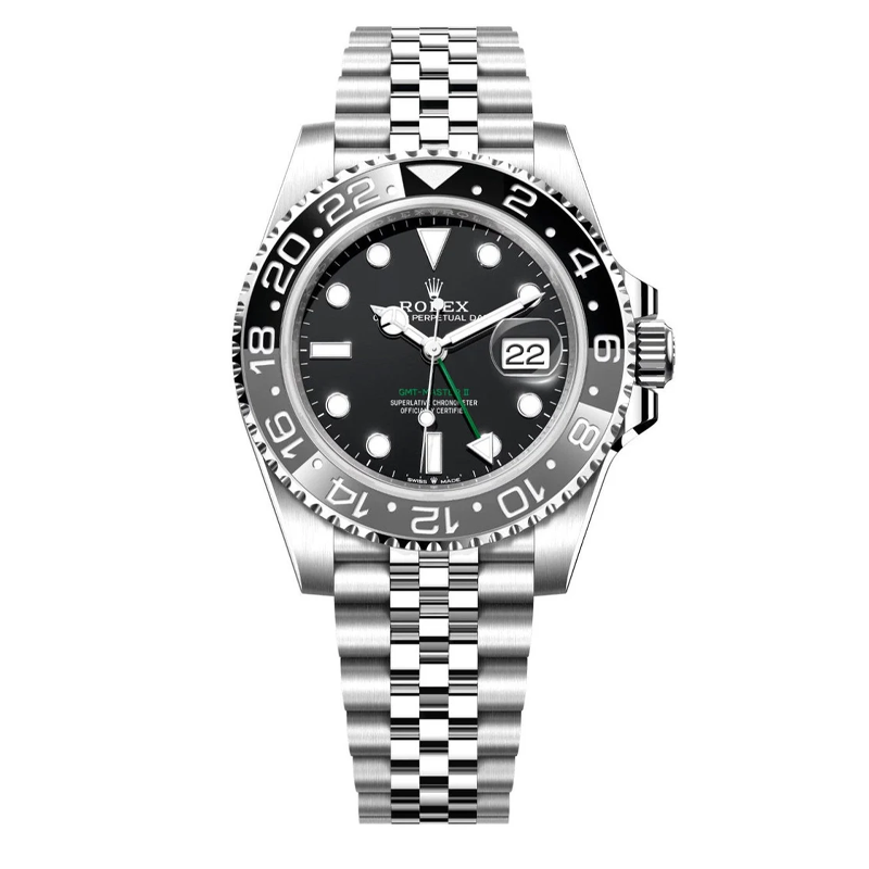 Rolex GMT-Master II Bruce Wayne 40mm Oystersteel Black Dial Grey & Black Bezel Jubilee Bracelet 126710GRNR