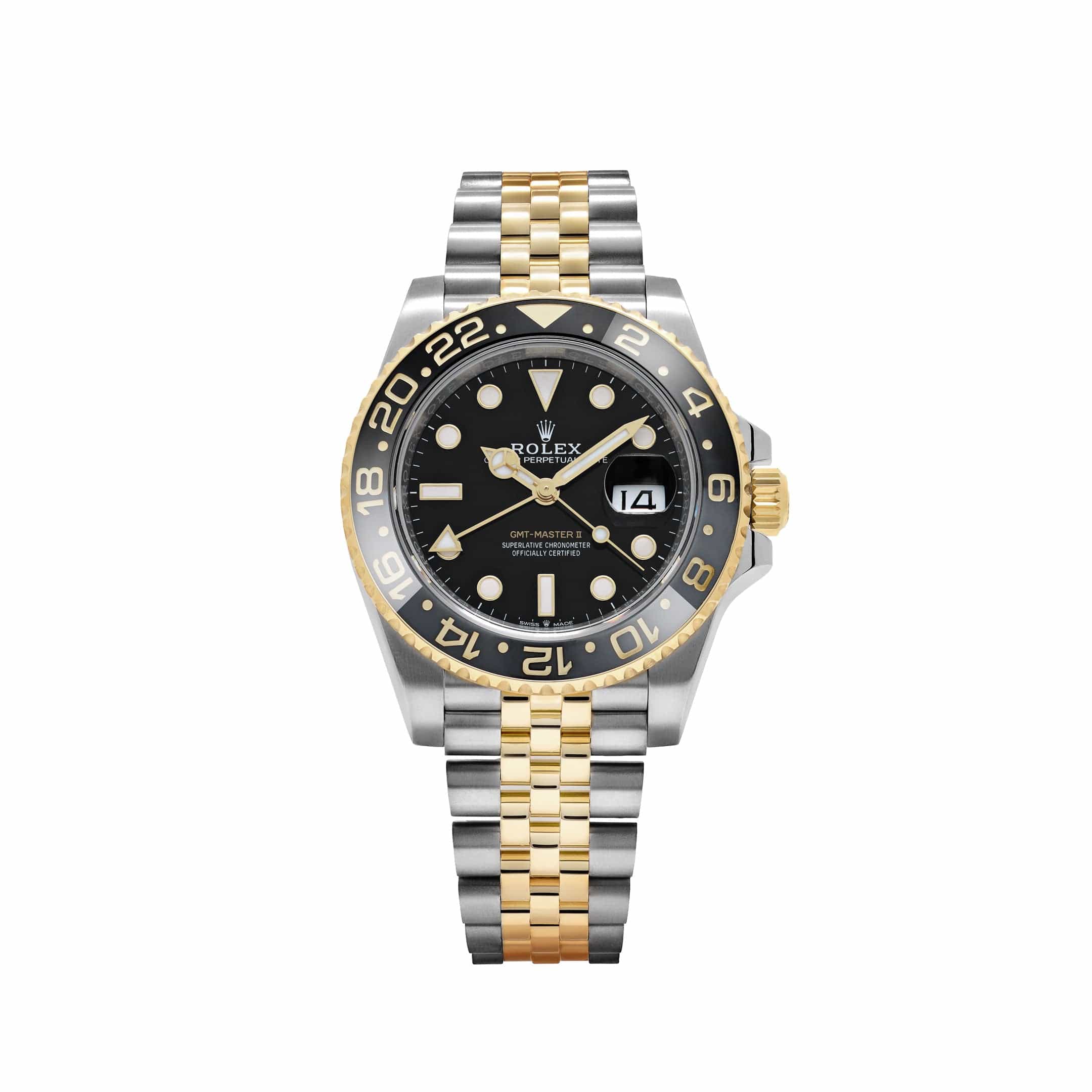 Rolex GMT-Master II 126713GRNR, — Black Dial, Jubilee, Oystersteel and Yellow Gold