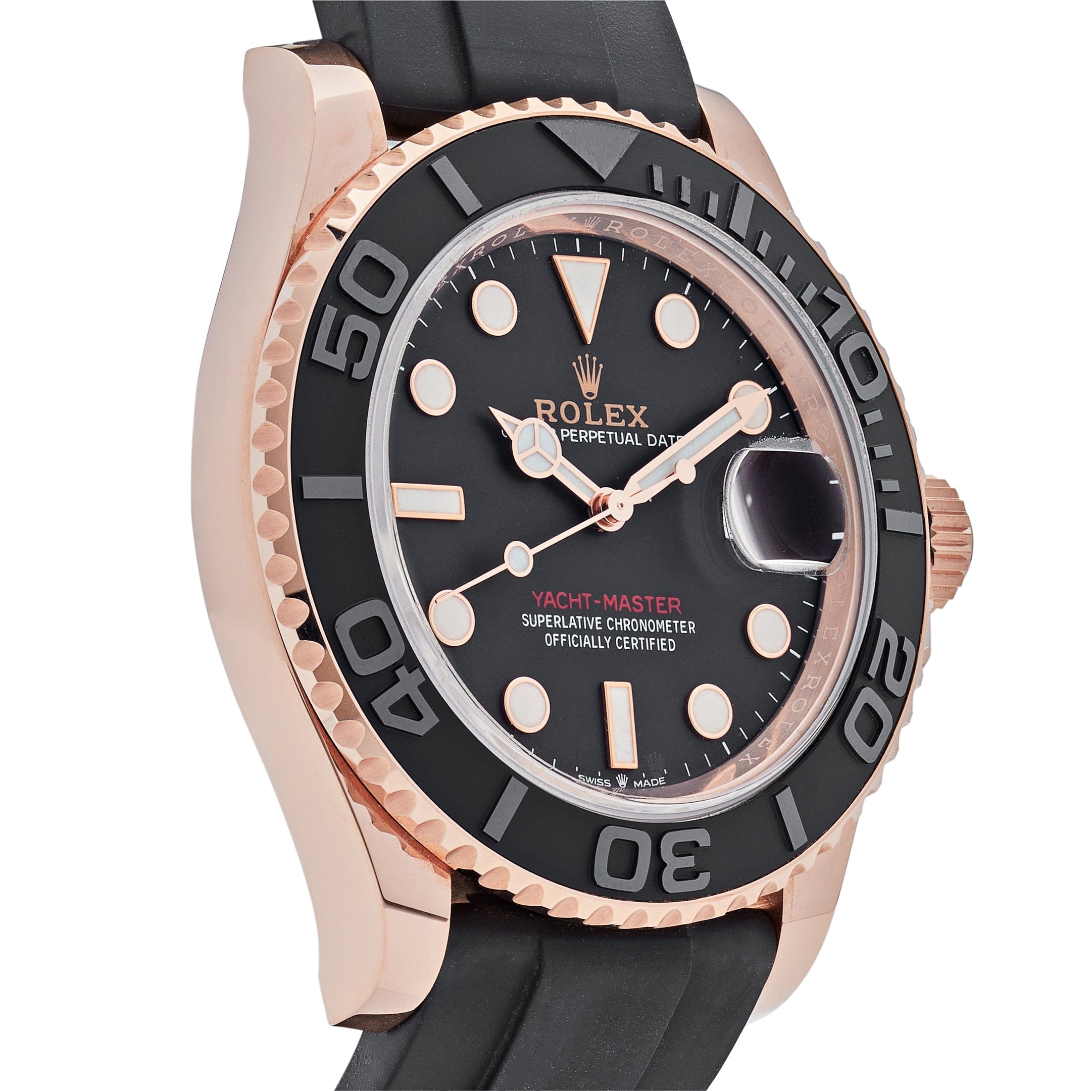 Rolex Yacht-Master 126655, — Black Dial, Oysterflex, Everose Gold — view 4