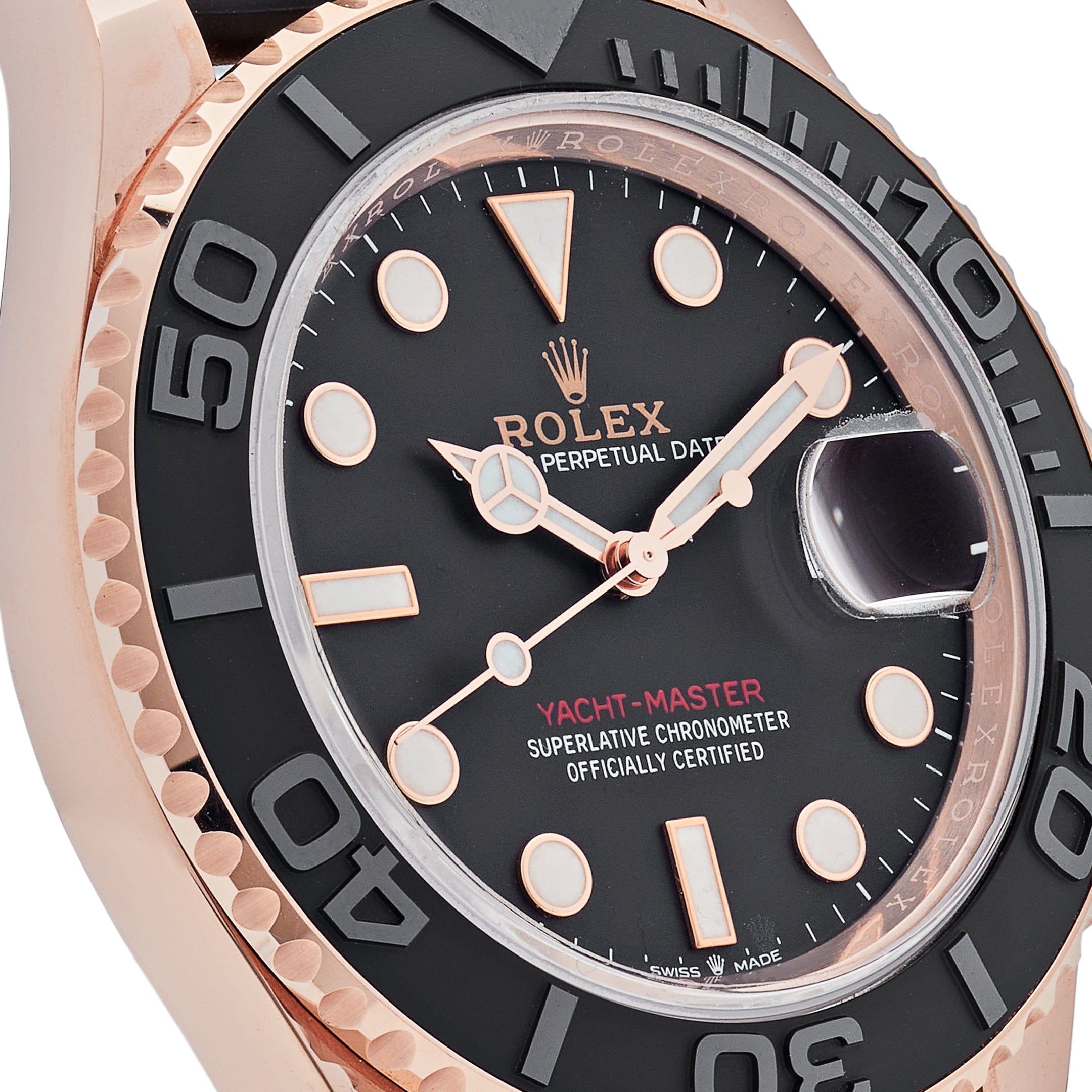 Rolex Yacht-Master 126655, — Black Dial, Oysterflex, Everose Gold — view 5