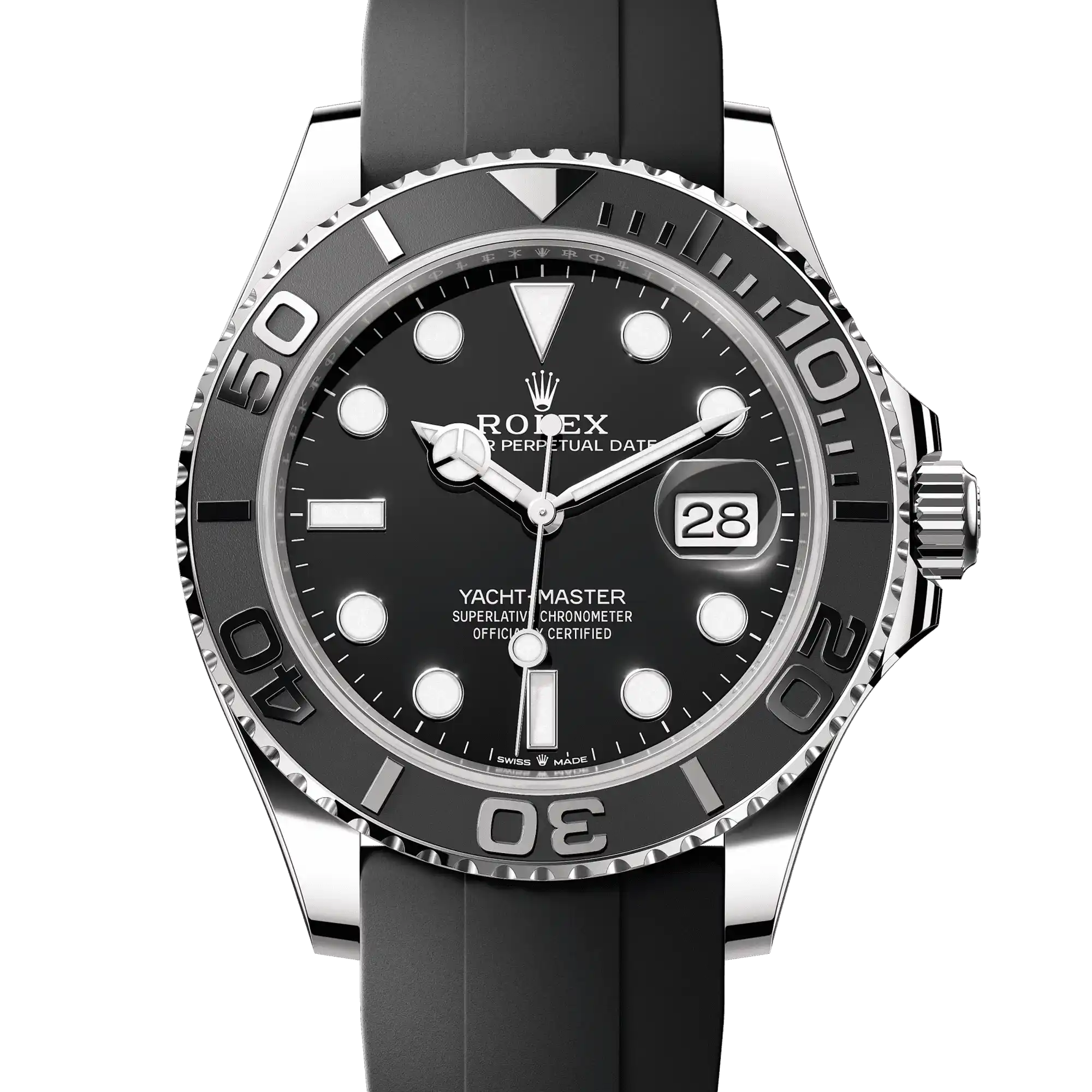 Rolex Yacht-Master 226659, — Black Dial, Oysterflex, White Gold