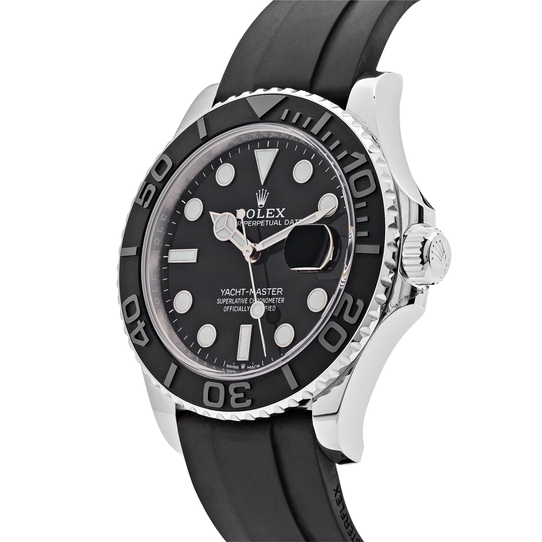 Rolex Yacht-Master 226659, — Black Dial, Oysterflex, White Gold — view 3