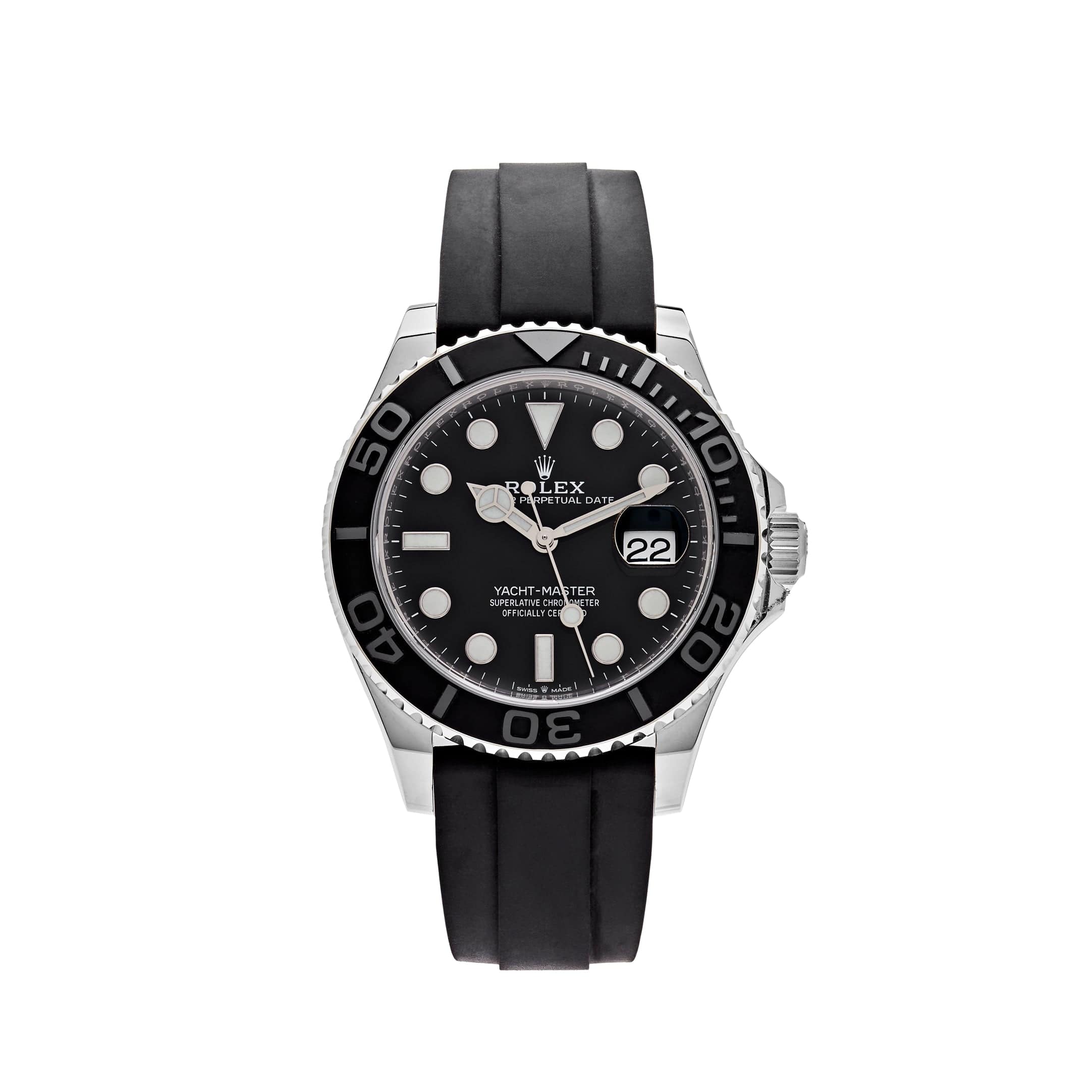 Rolex Yacht-Master 226659, — Black Dial, Oysterflex, White Gold