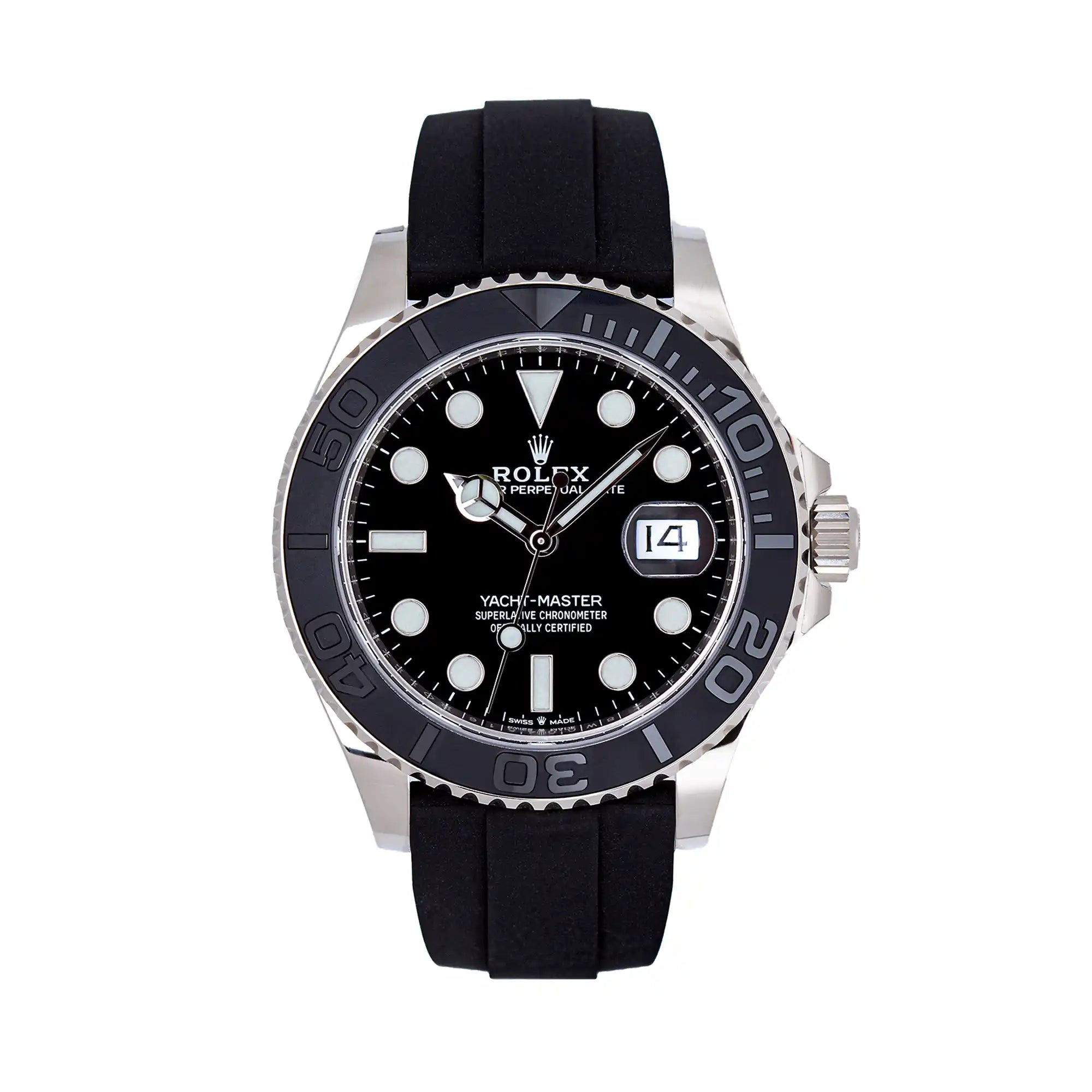 Rolex Yacht-Master 226658, — Black Dial, Oysterflex, Yellow Gold — view 2