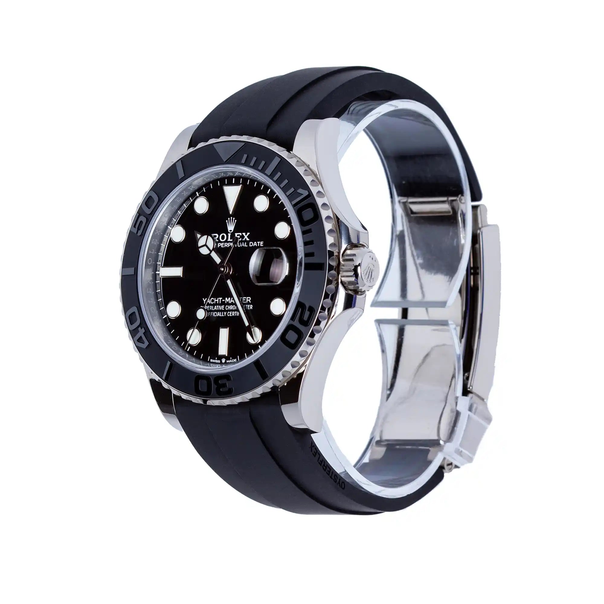 Rolex Yacht-Master 226658, — Black Dial, Oysterflex, Yellow Gold — view 3