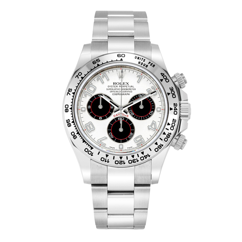 Rolex Daytona Panda 40mm White Gold White Arabic Dial Oyster Bracelet 126509