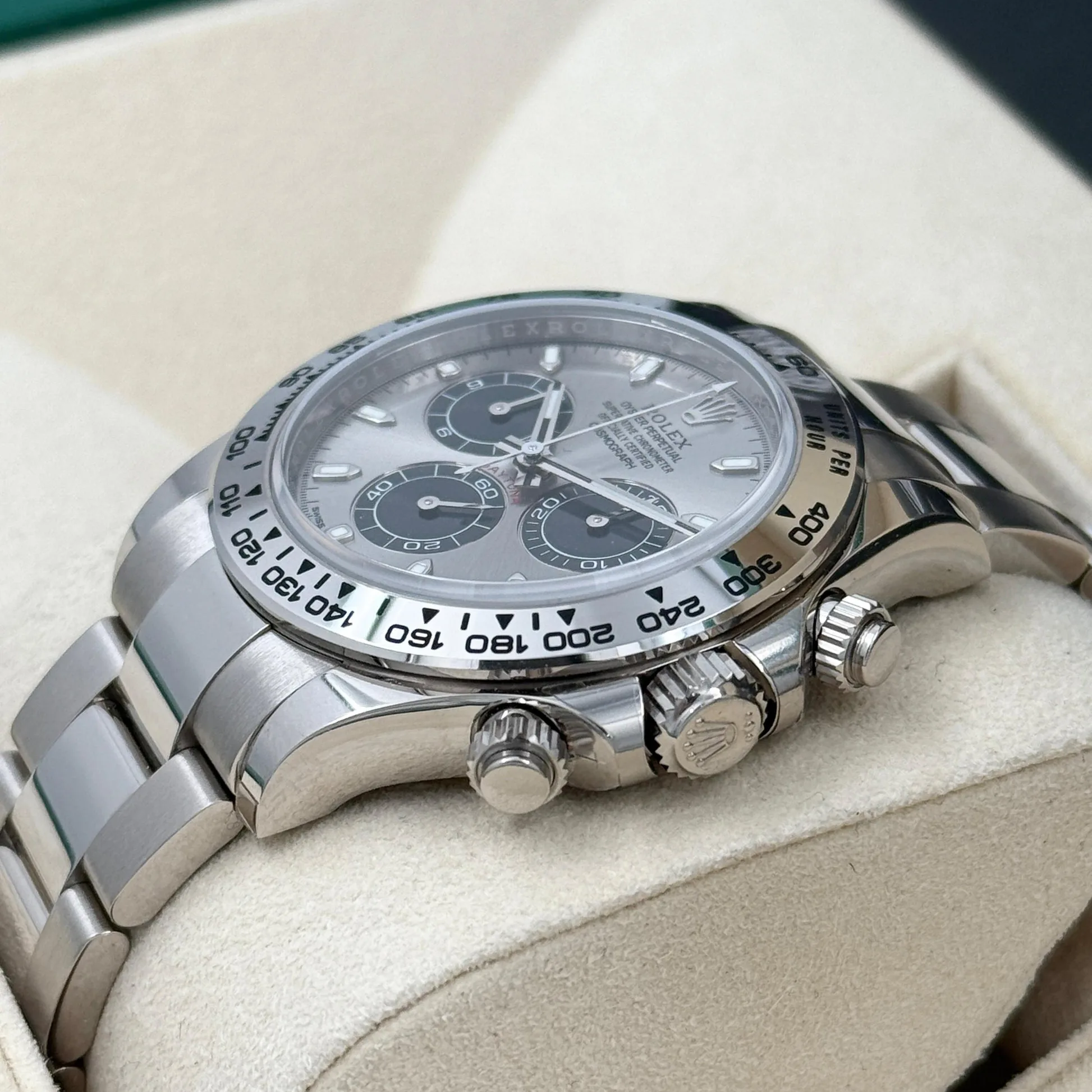 Rolex Daytona Ghost 40mm White Gold Steel and Black Dial Oyster Bracelet 126509 — view 3