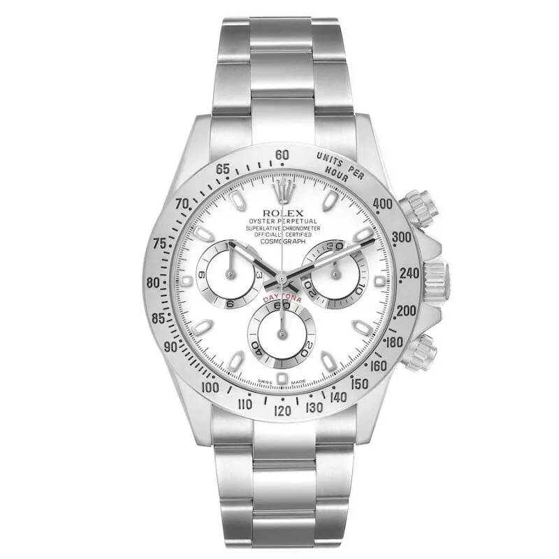 Rolex Daytona 40mm Oystersteel White Dial Oyster Bracelet 116520