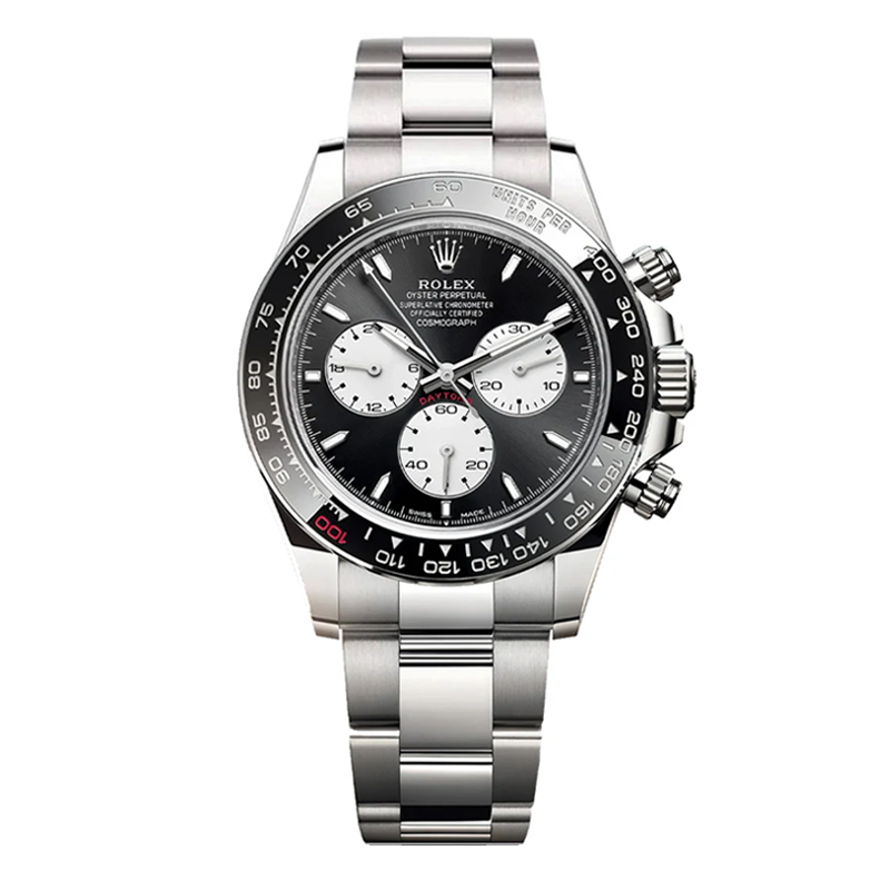 Rolex Daytona 40mm White Gold Black Dial Black Bezel Oyster Bracelet 126529LN