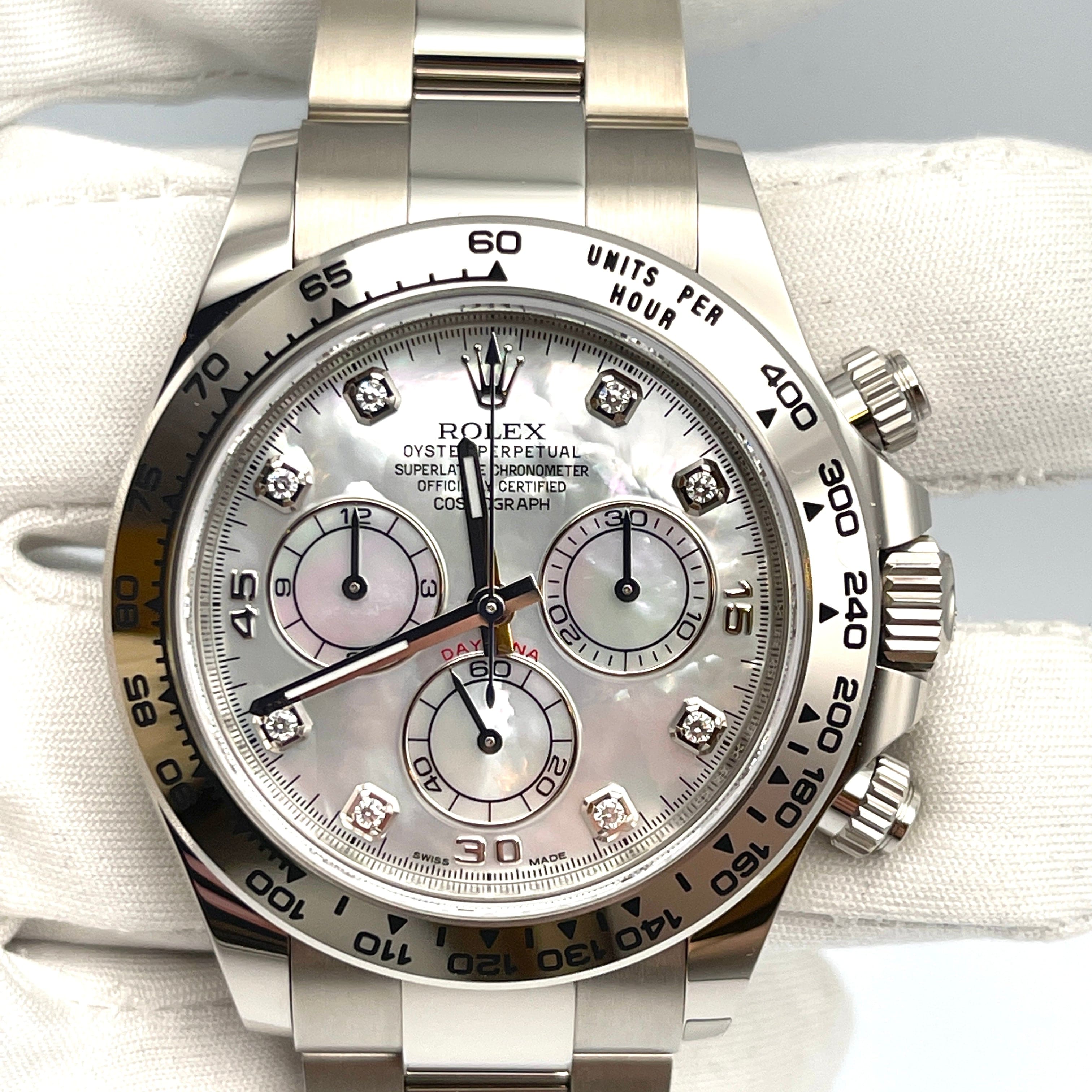 Rolex Daytona 116509, — Mother of Pearl Dial, White Gold — view 4