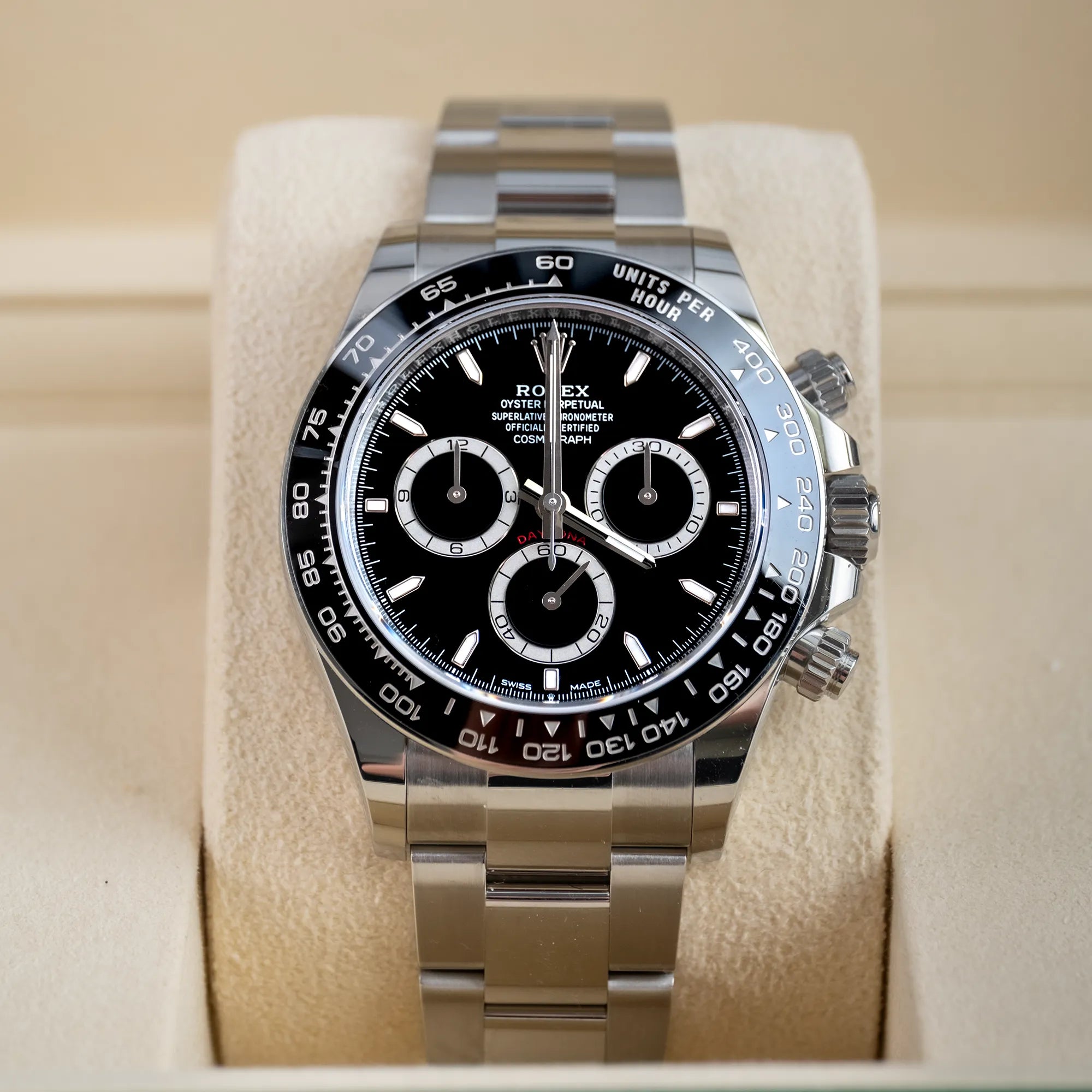 Rolex Daytona 126500LN, — Black Dial, (Reverse Panda) — view 2