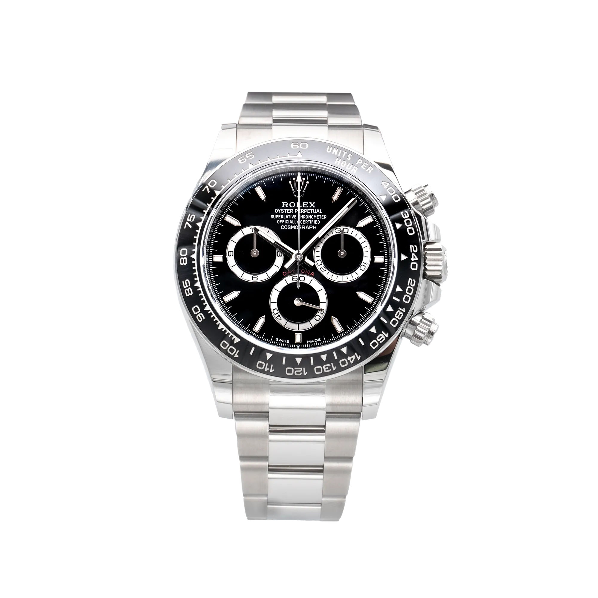 Rolex Daytona 126500LN, — Black Dial, (Reverse Panda) — view 3