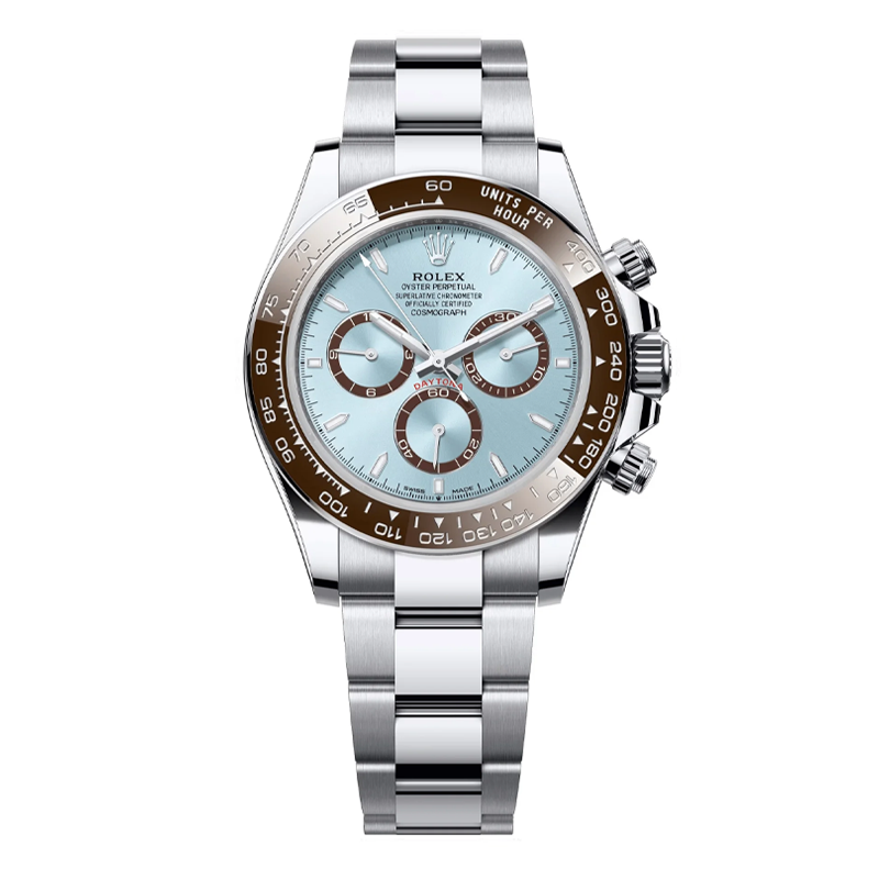 Rolex Daytona 40mm Platinum Ice Blue Black Dial Oyster Bracelet 126506LN