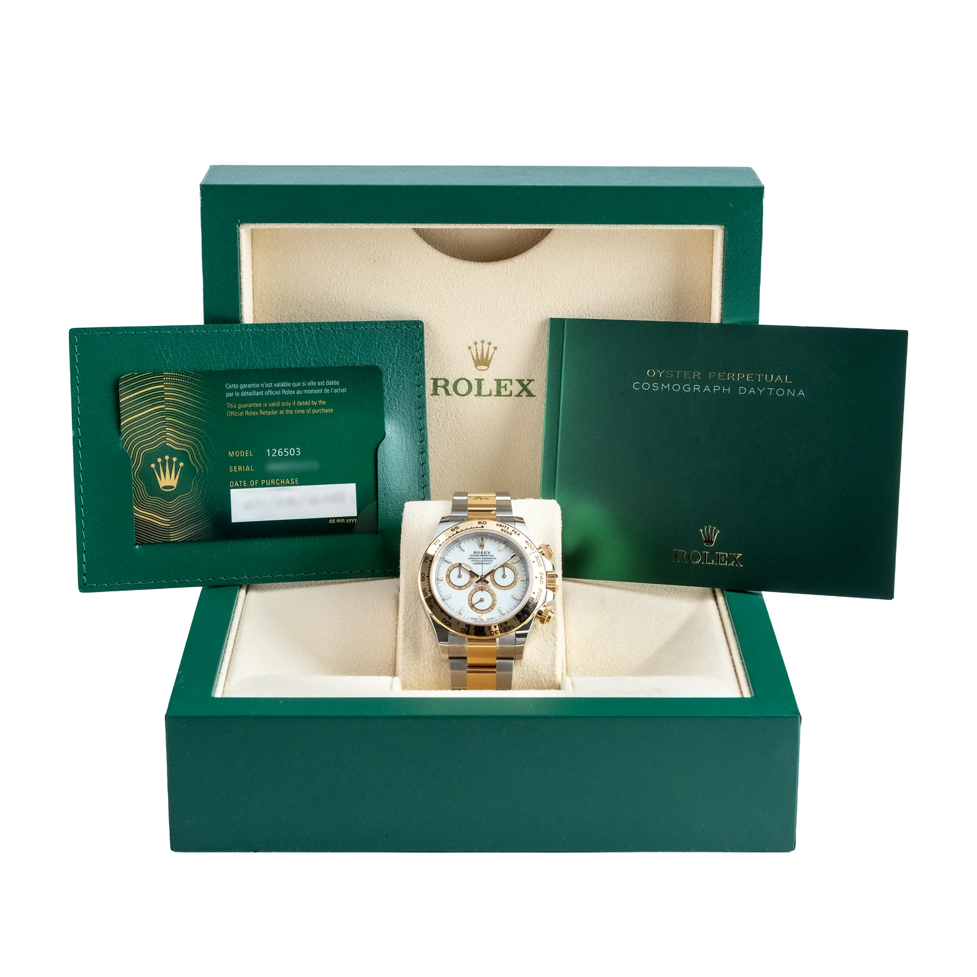 Rolex Daytona 126503, — White Dial, Oystersteel and Yellow Gold — view 5