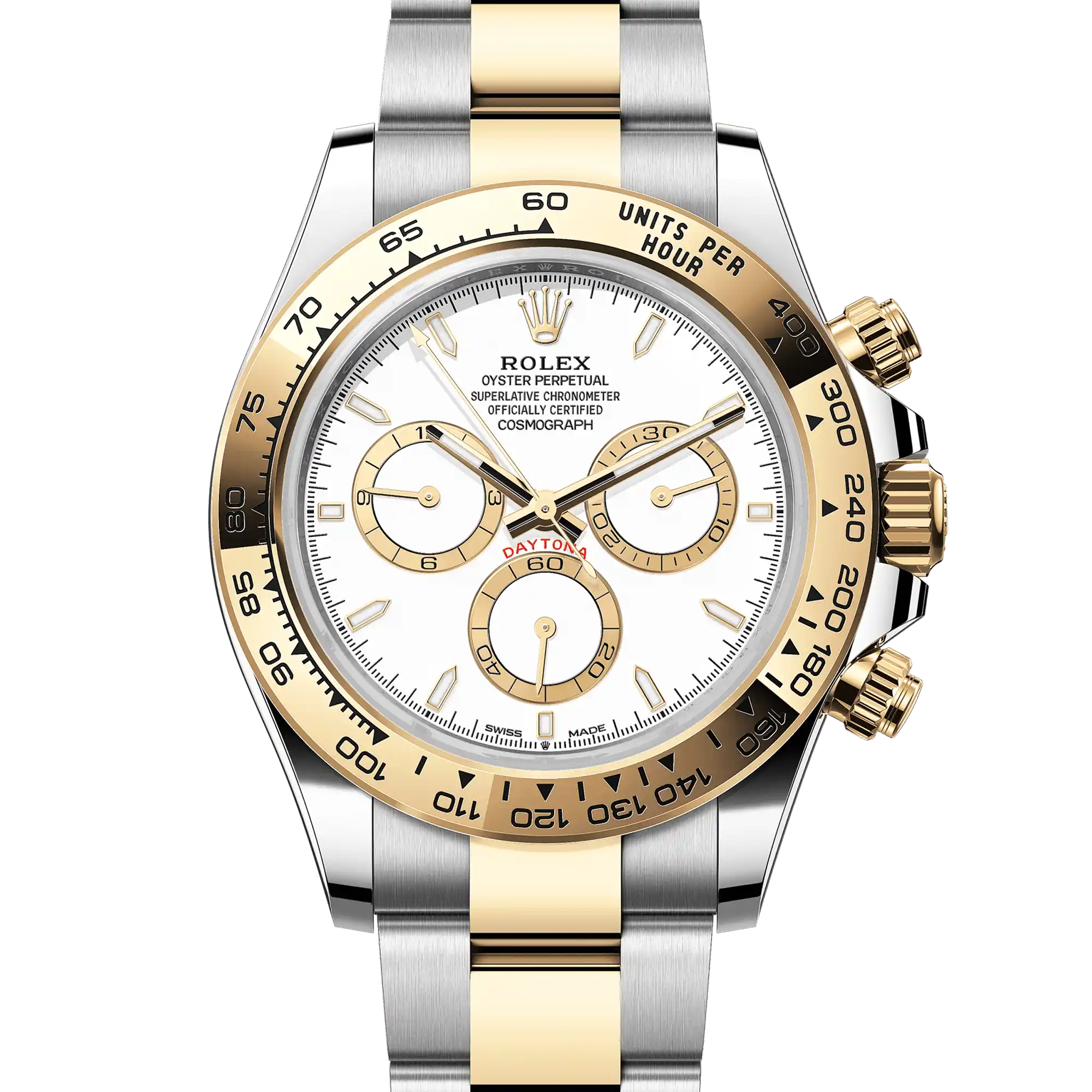 Rolex Daytona 126503, — White Dial, Oystersteel and Yellow Gold