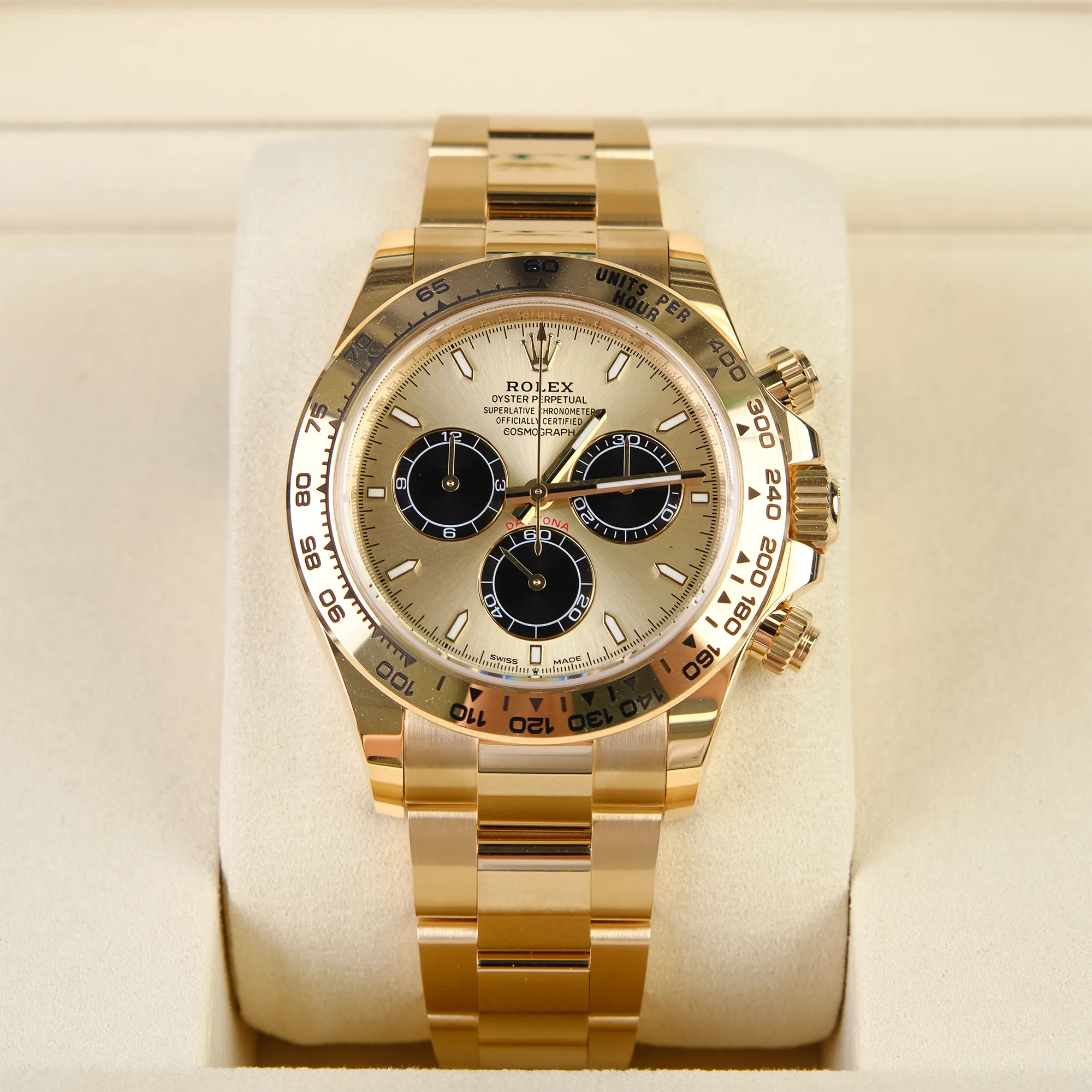 Rolex Daytona 126503, — Golden Dial, Oystersteel and Yellow Gold — view 2