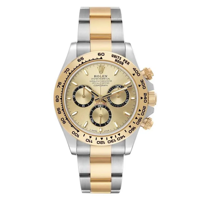 Rolex Daytona 40mm Two-Tone Yellow Gold & Oystersteel Champagne Dial Yellow Gold Bezel Oyster Bracelet 126503