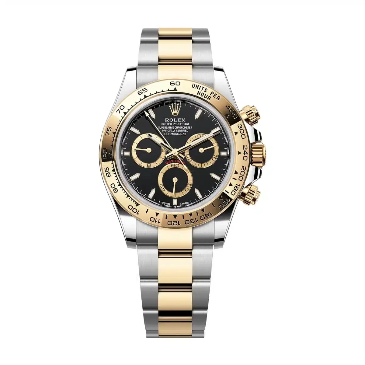 Rolex Daytona 40mm Two-Tone Yellow Gold & Oystersteel Black Dial Yellow Gold Bezel Oyster Bracelet 126503