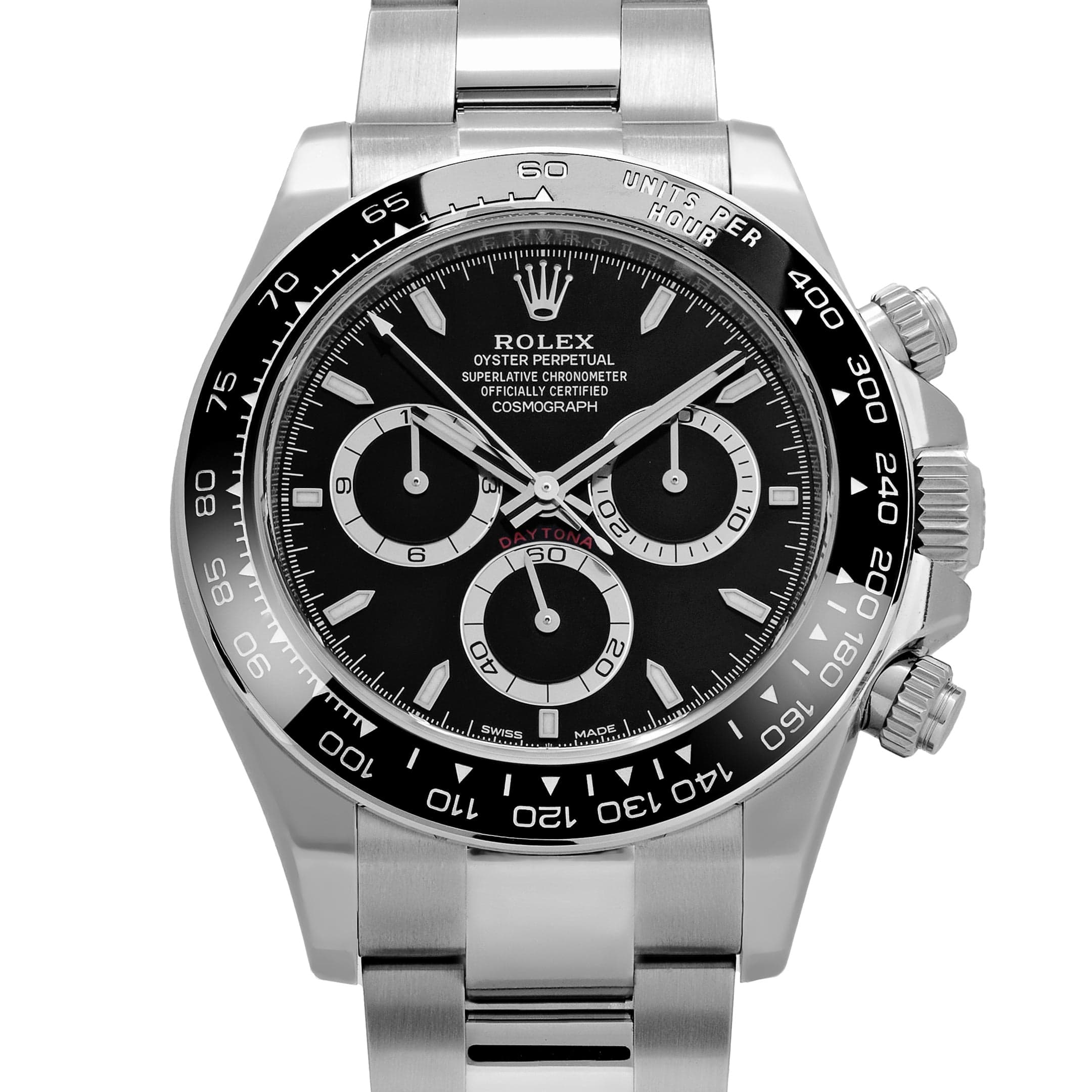Rolex Daytona 126500LN, — Black Dial, Oysterflex, (Reverse Panda) — view 4