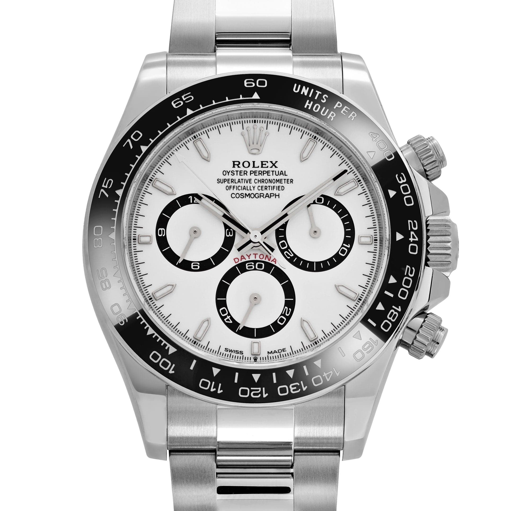 Rolex Daytona 126500LN, — White Dial, Oysterflex, (Panda) — view 4