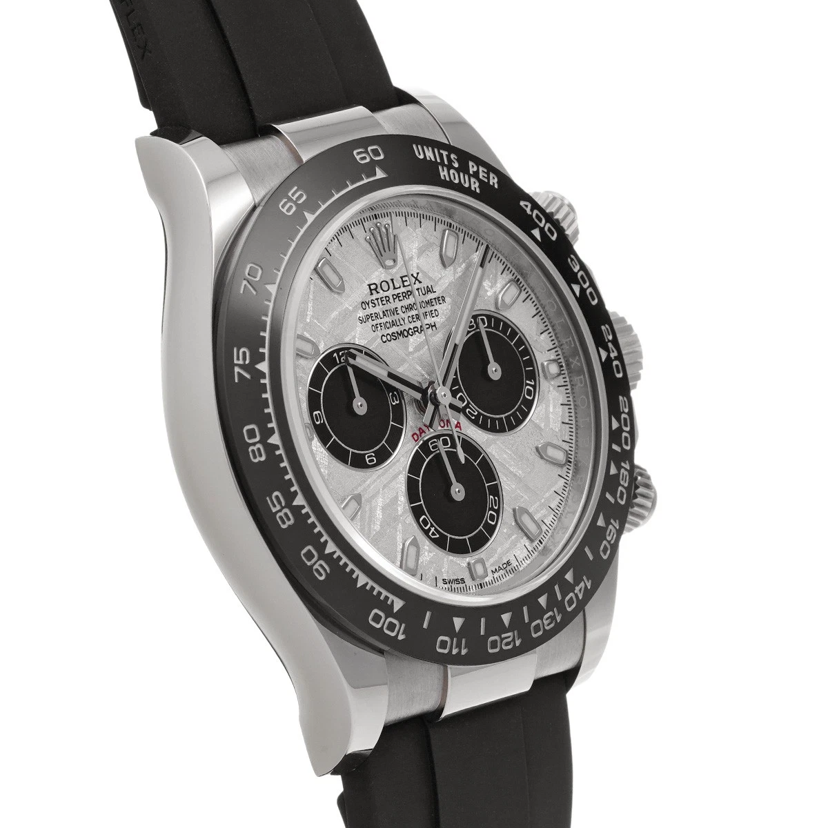Rolex Daytona 40mm White Gold Meteorite Dial Black Bezel Oysterflex Bracelet 116519LN — view 5