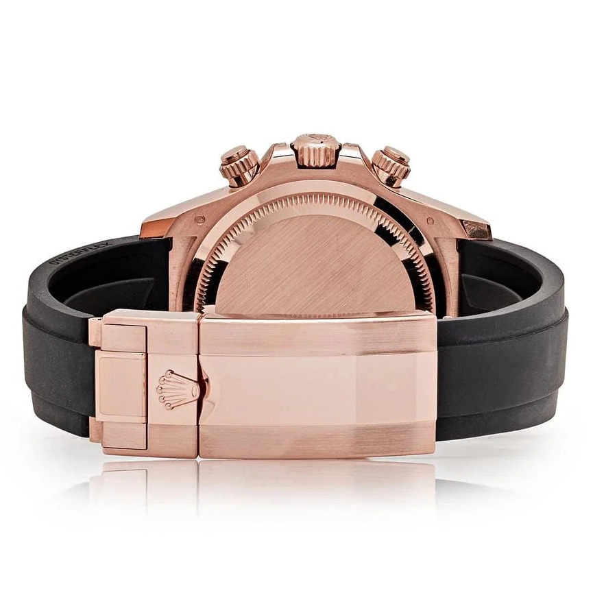 Rolex Daytona 40mm Everose Gold Black Dial Black Bezel Oysterflex Bracelet 126515LN — view 4