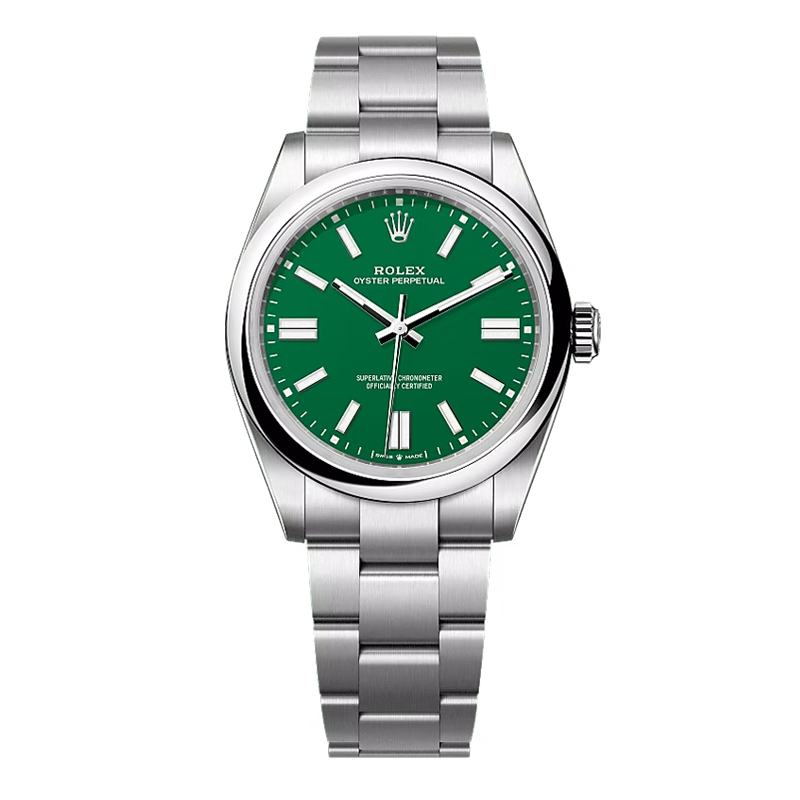 Rolex Oyster Perpetual 41mm Oystersteel Green Dial Domed Bezel Oyster Bracelet 134300
