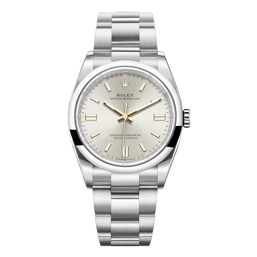 Rolex Oyster Perpetual 36mm Oystersteel Silver Dial Domed Bezel Oyster Bracelet 126000