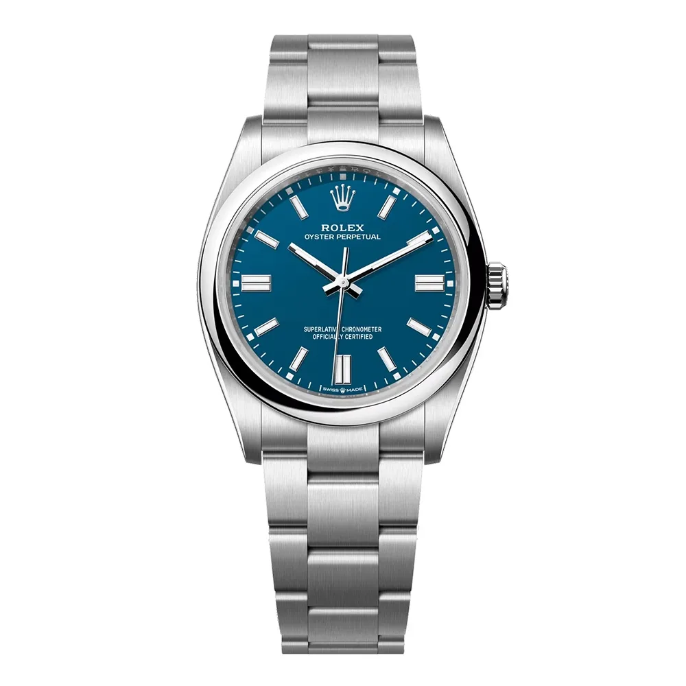 Rolex Oyster Perpetual 36mm Oystersteel Blue Dial Domed Bezel Oyster Bracelet 126000