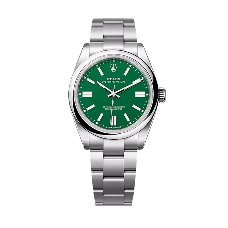 Rolex Oyster Perpetual 36mm Oystersteel Green Dial Domed Bezel Oyster Bracelet 126000