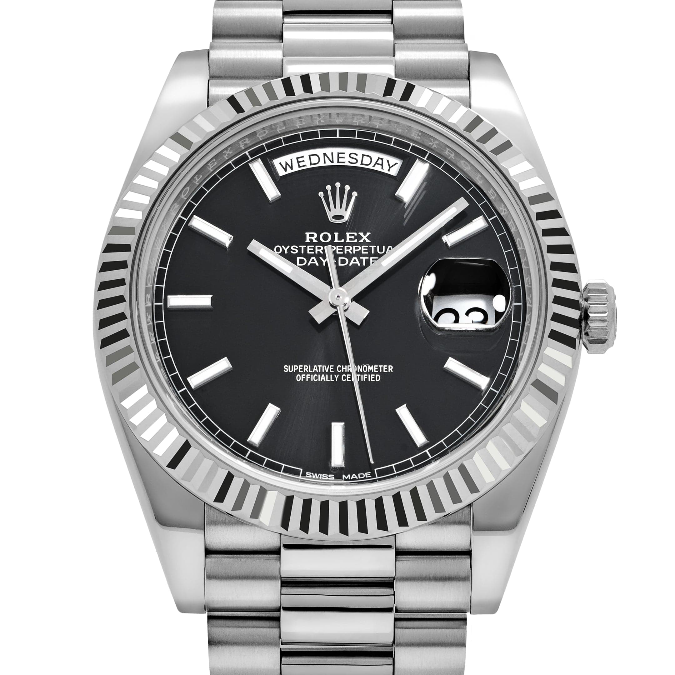 Rolex Day-Date 228239, — Black Dial, President — view 4