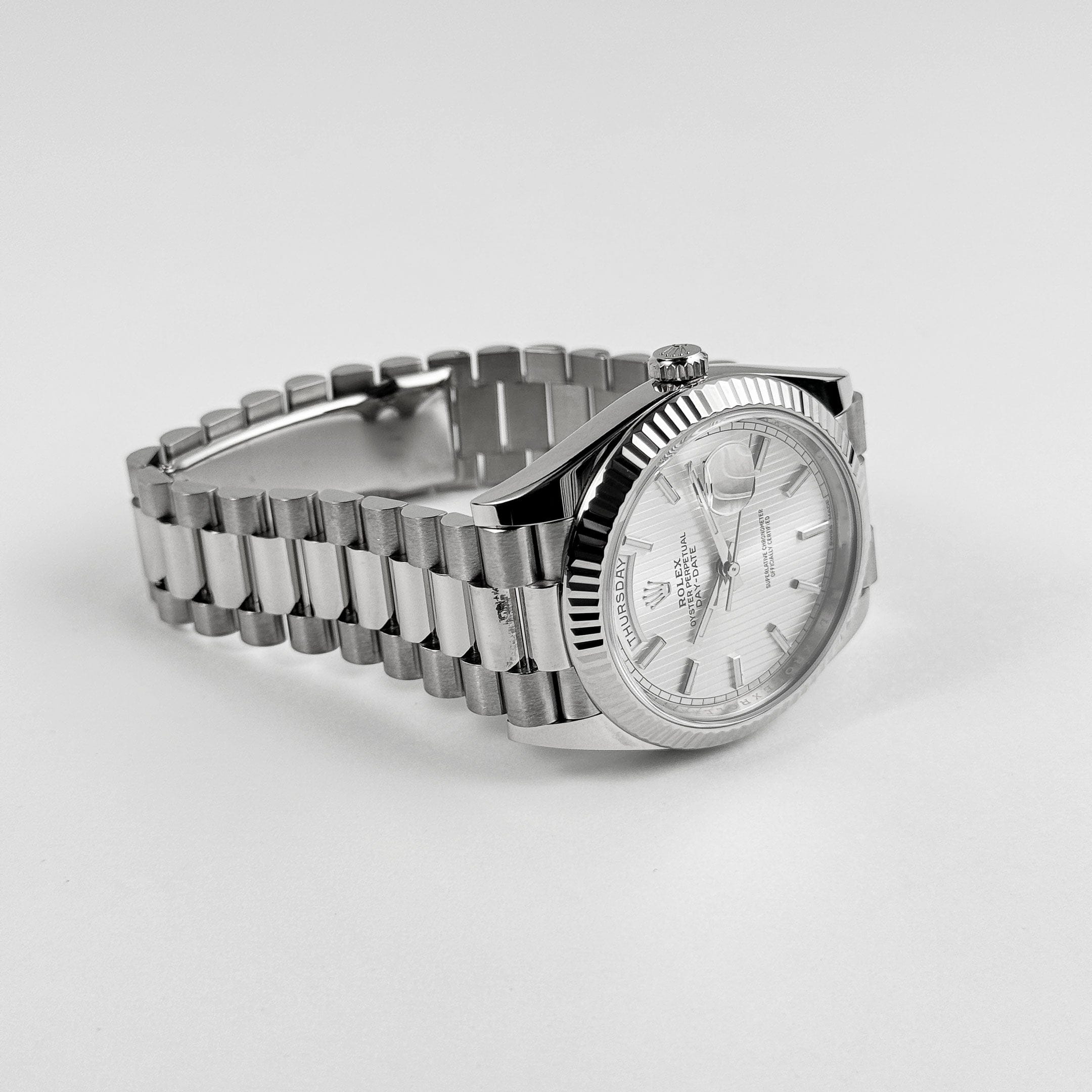 Rolex Day-Date 228239, — Silver Dial, President — view 5