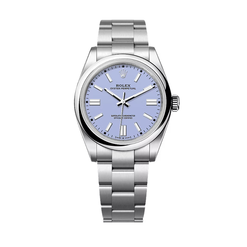 Rolex Oyster Perpetual 36mm Oystersteel Lavender Purple Dial Domed Bezel Oyster Bracelet 126000