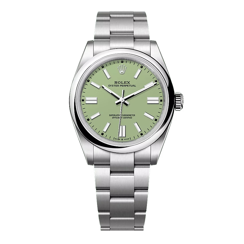 Rolex Oyster Perpetual 41mm Oystersteel Pistachio Dial Domed Bezel Oyster Bracelet 134300