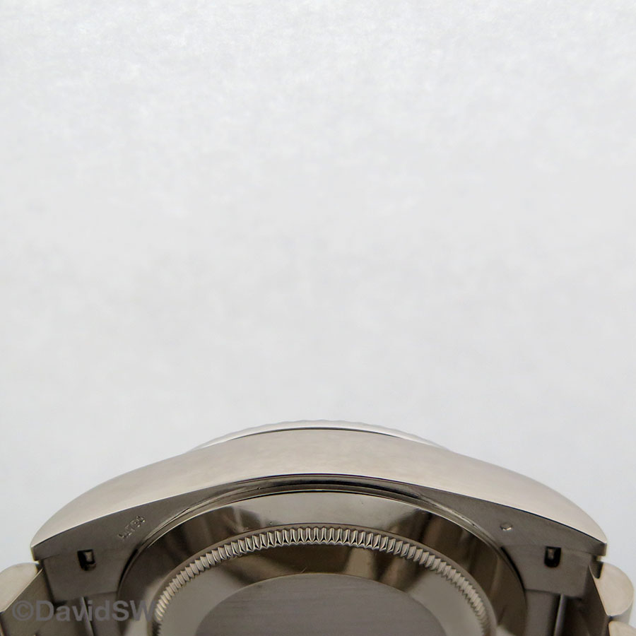 Rolex Day-Date 40mm White Gold Bright Black Diamond Baguette Dial Fluted Bezel President Bracelet 228239 — view 5