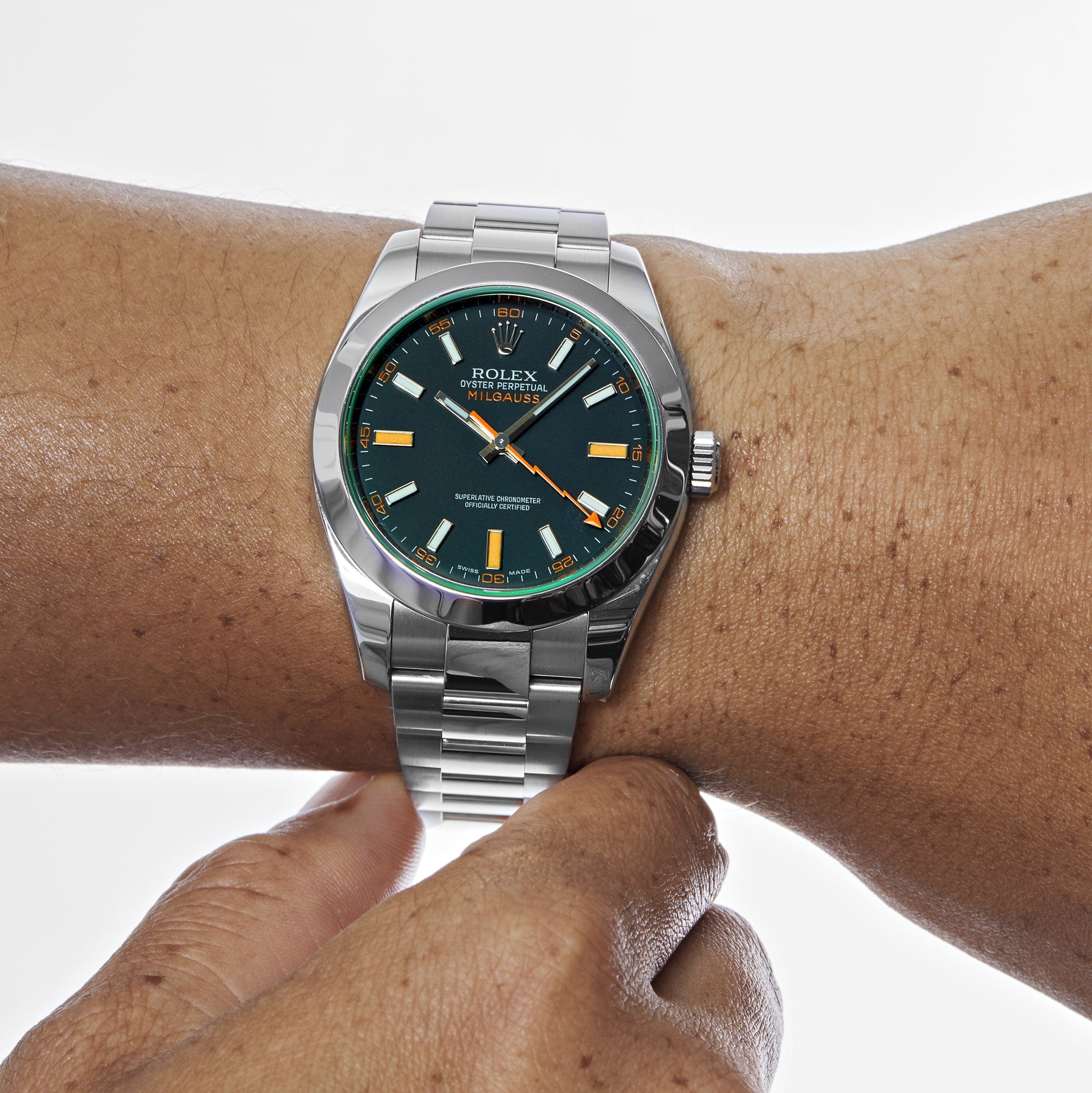 Rolex Milgauss 116400GV, — Black Dial — view 2