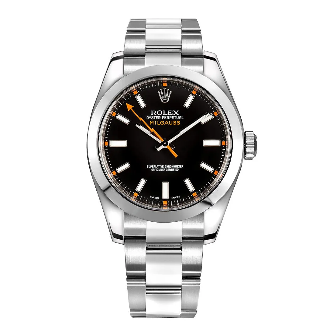 Rolex Milgauss 40mm Oystersteel Black Dial Domed Bezel Oyster Bracelet 116400GV