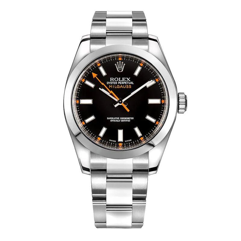 Rolex Milgauss 40mm Oystersteel Black Dial Domed Bezel Oyster Bracelet 116400GV