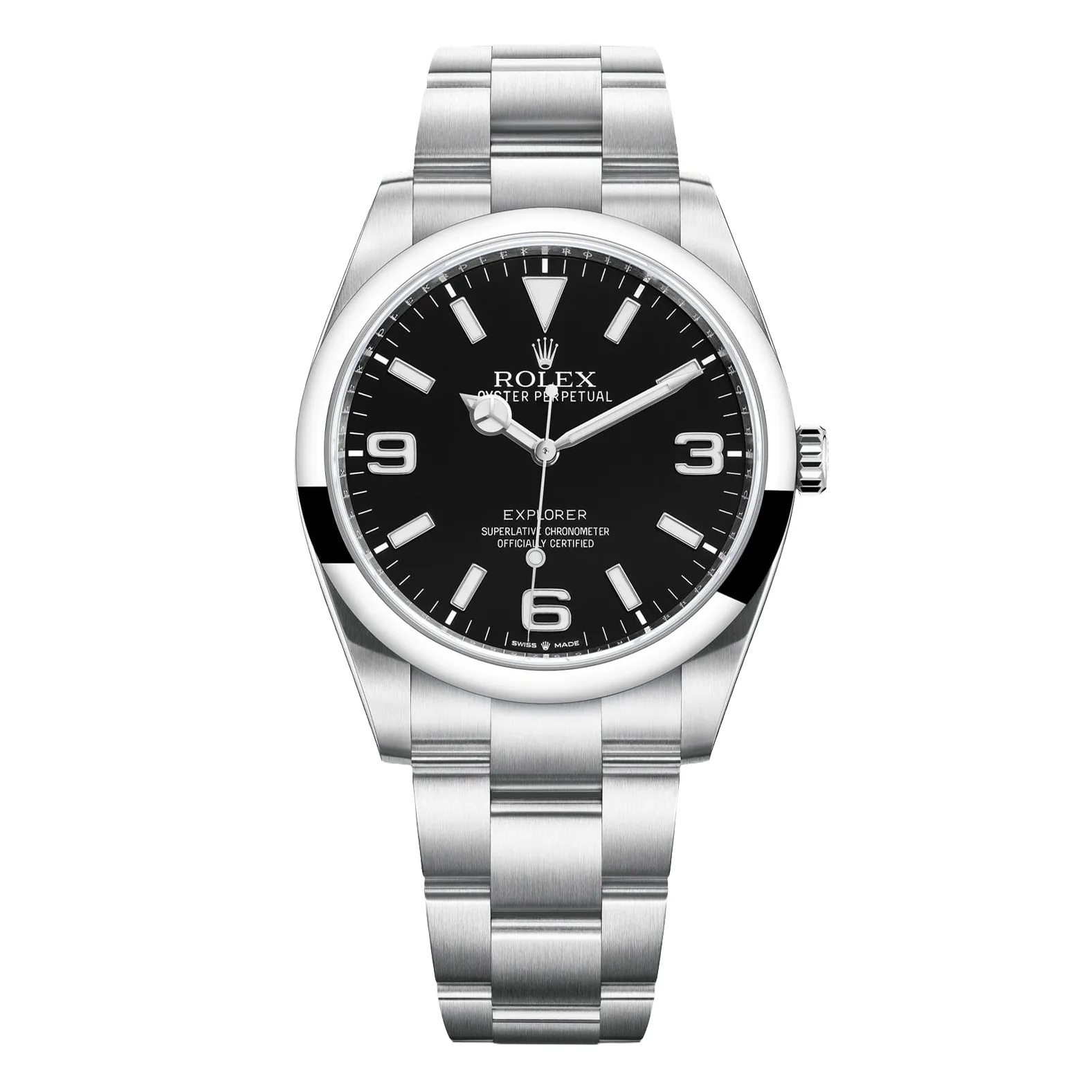 Rolex Explorer I 40mm Oystersteel Black Dial Domed Bezel Oyster Bracelet 224270