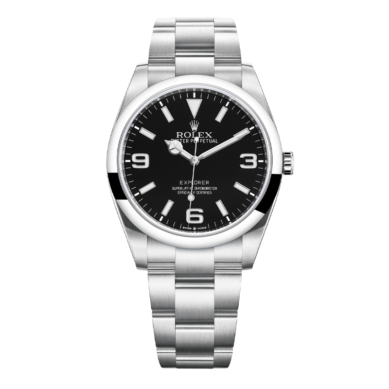 Rolex Explorer I 40mm Oystersteel Black Dial Domed Bezel Oyster Bracelet 224270
