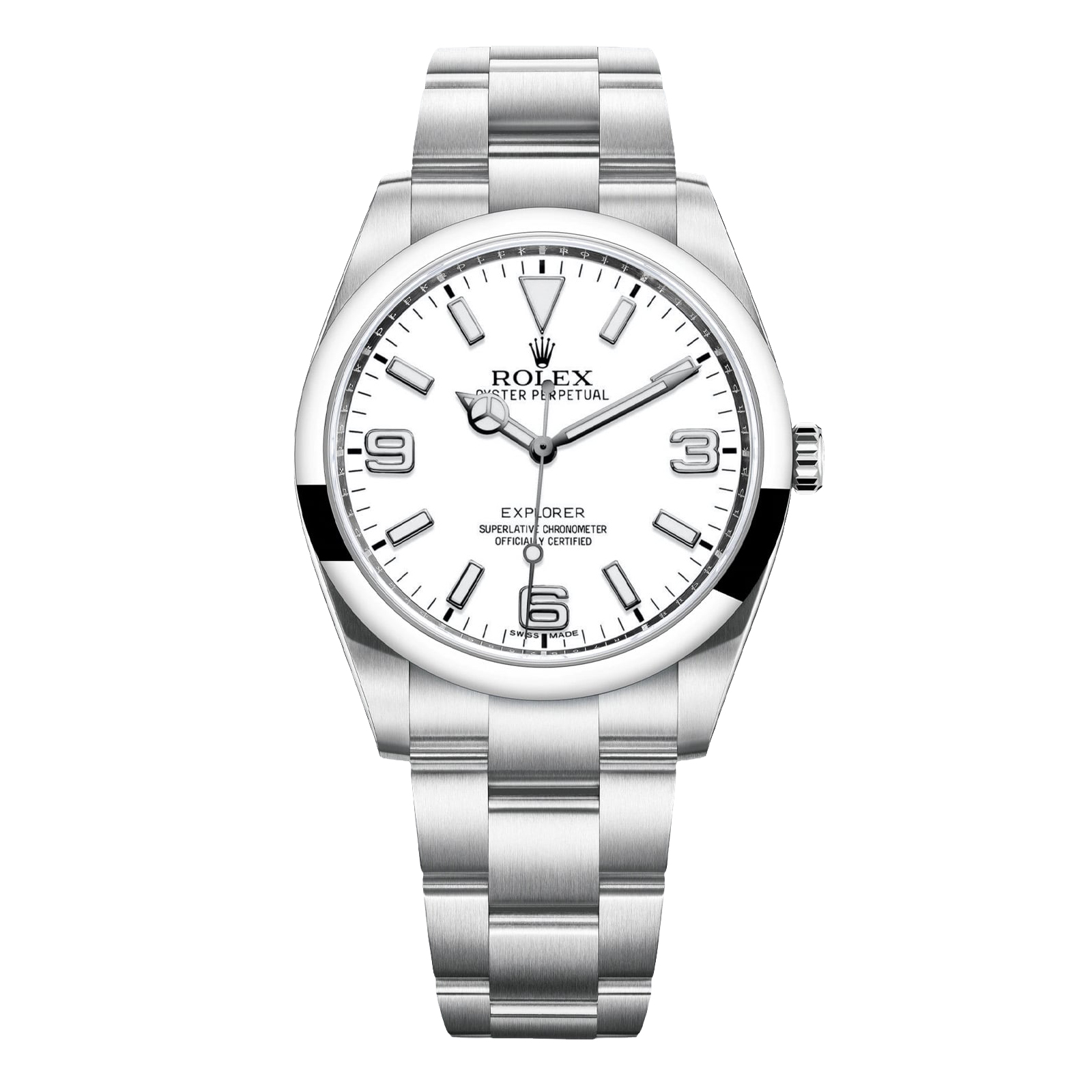 Rolex Explorer I 40mm Oystersteel White Dial Domed Bezel Oyster Bracelet 224270