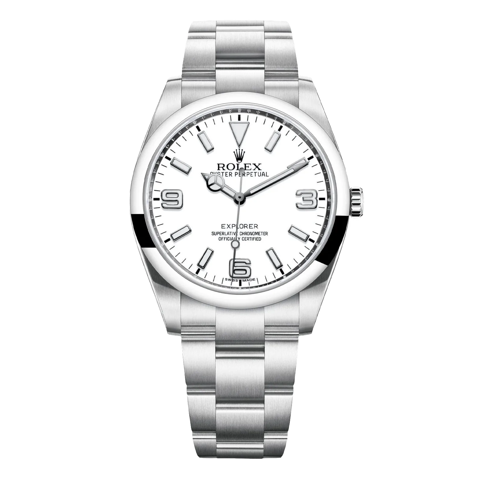 Rolex Explorer I 40mm Oystersteel White Dial Domed Bezel Oyster Bracelet 224270