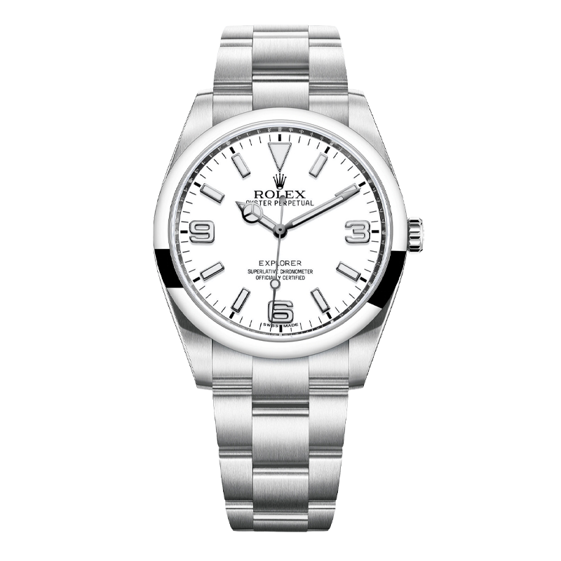 Rolex Explorer I 40mm Oystersteel White Dial Domed Bezel Oyster Bracelet 224270
