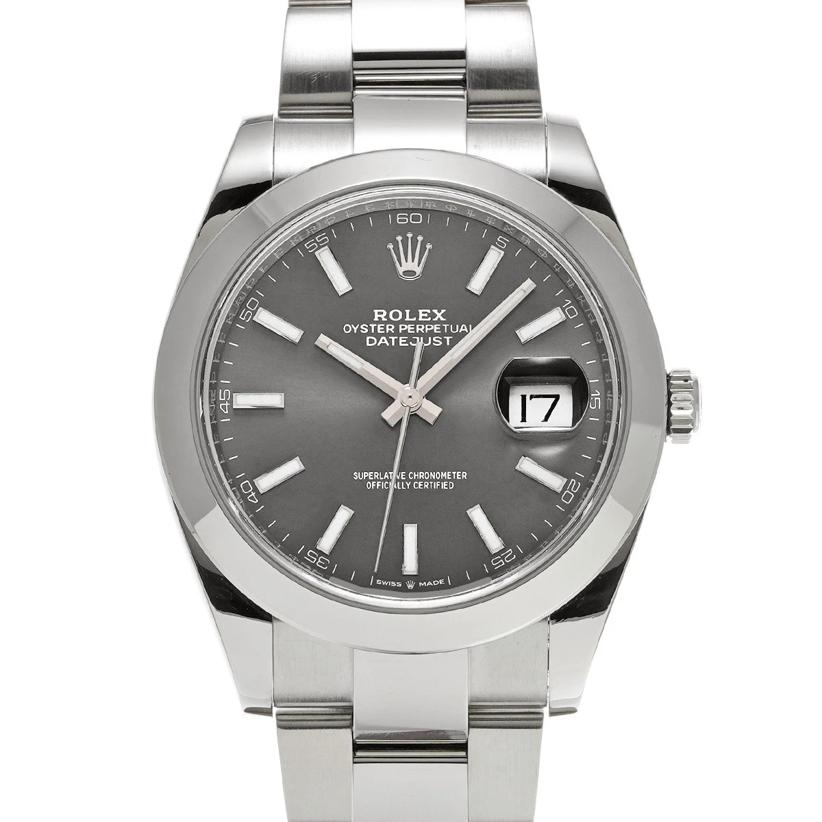 Rolex Datejust 41mm Oystersteel Mint Green Index Dial Domed Bezel Oyster Bracelet 126300 — view 2