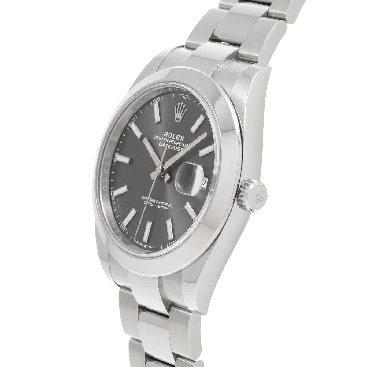 Rolex Datejust 41mm Oystersteel Mint Green Index Dial Domed Bezel Oyster Bracelet 126300 — view 3