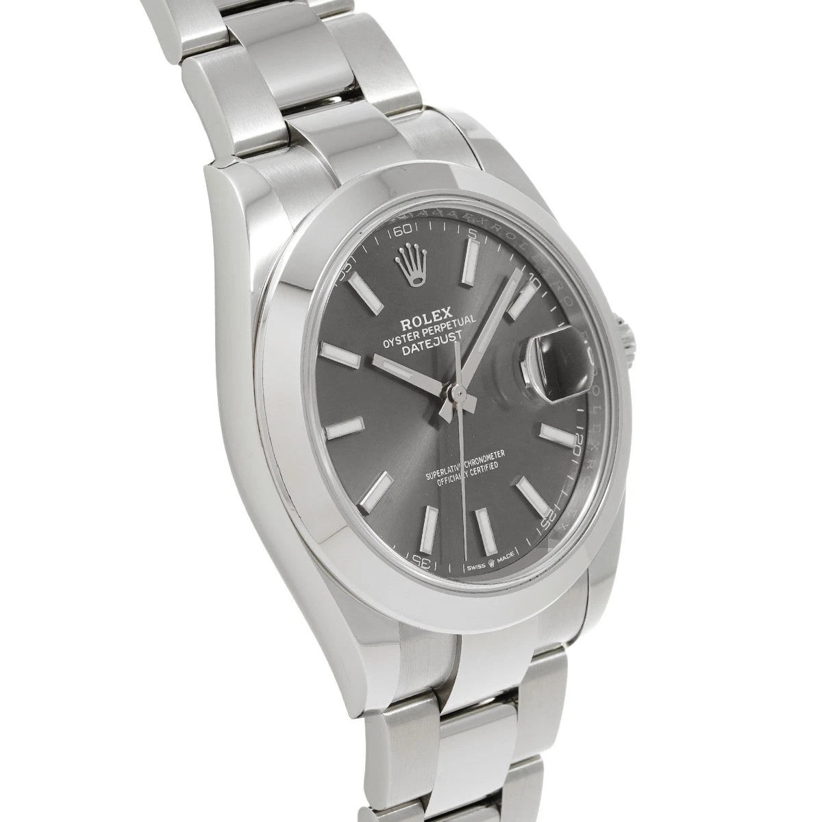 Rolex Datejust 41mm Oystersteel Mint Green Index Dial Domed Bezel Oyster Bracelet 126300 — view 4