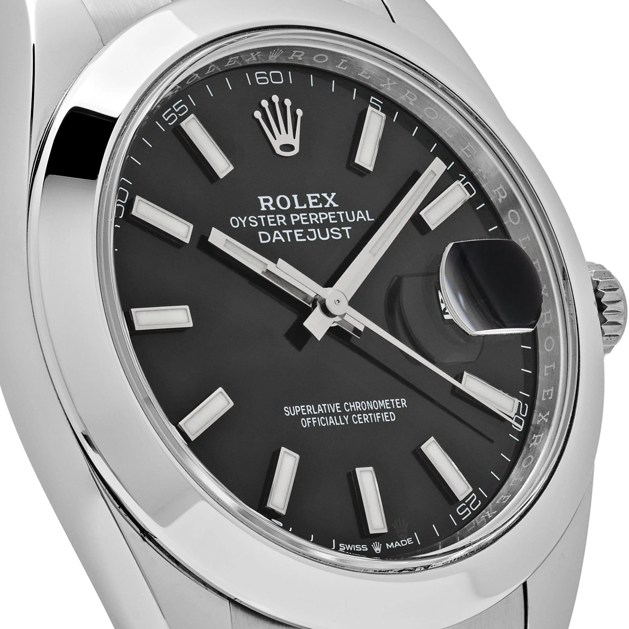 Rolex Datejust 41mm Oystersteel Black Index Dial Domed Bezel Oyster Bracelet 126300 — view 4